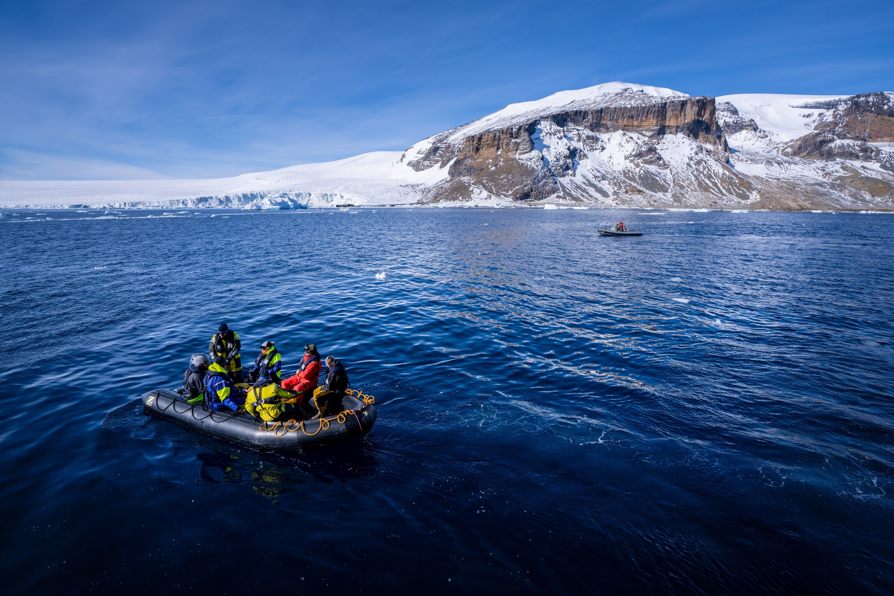 National Geographic Explorer Jane Younger and her team en route to assess the health status of birds and mammals in Antarctica.