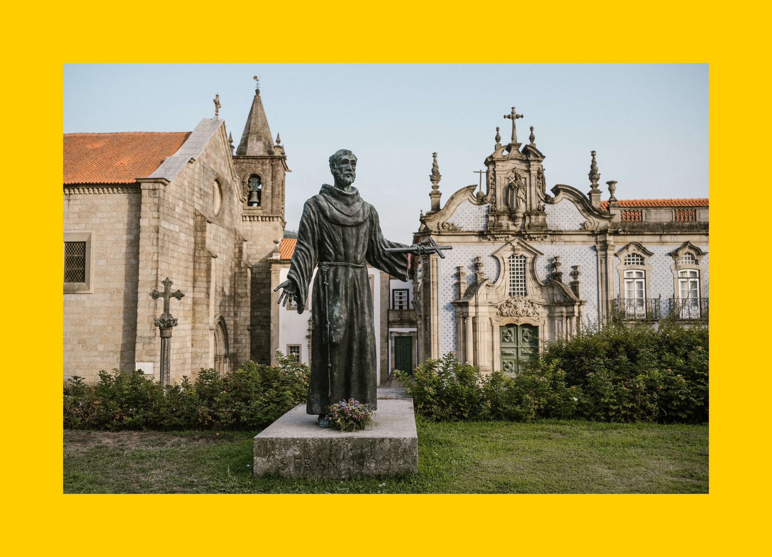 Beyond the walls of Guimarães’s historic center, cobblestone streets lead to highlights such as the Igreja de São Francisco, which sits alongside a building clad in azulejos (traditional Portuguese tiles).